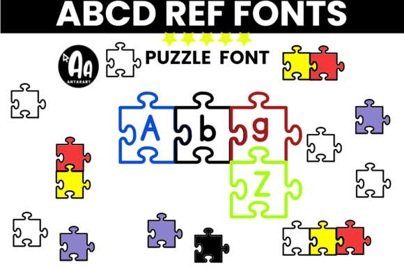Alphabet Puzzle Font for Playful Branding