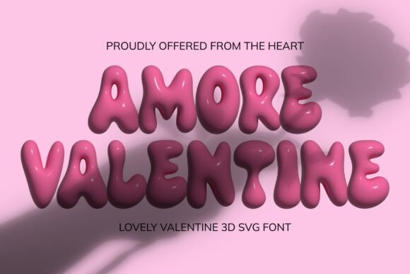 Amore Valentine: A Playful 3D Font for Branding