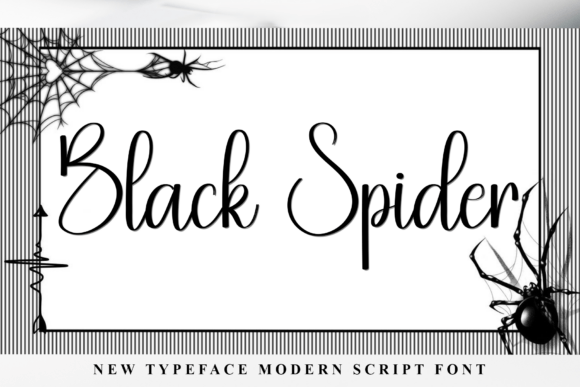 Black Spider Font: A Festive Typeface for Holiday Branding
