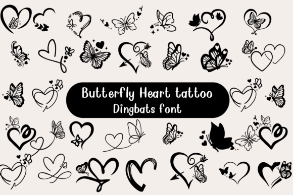 Butterfly Heart Tattoo Font Review