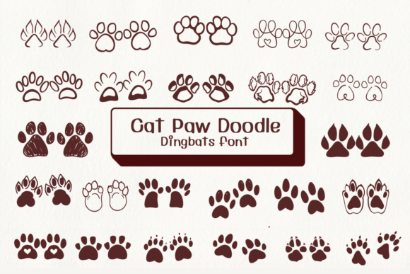 Cat Paw Doodle Font Review: A Playful Dingbats Typeface for Branding