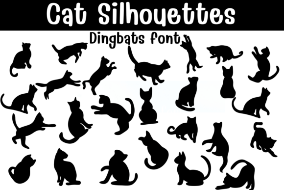Cat Silhouettes: A Playful Typeface for Editorial Design