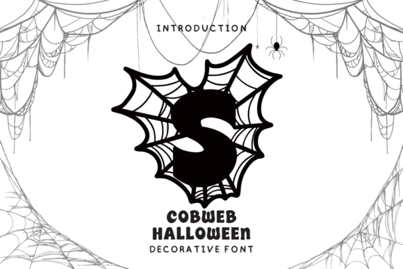 Cobweb Halloween Font for Crafters