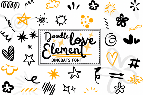 Doodle Love Element: The Playful Font for Viral Campaigns
