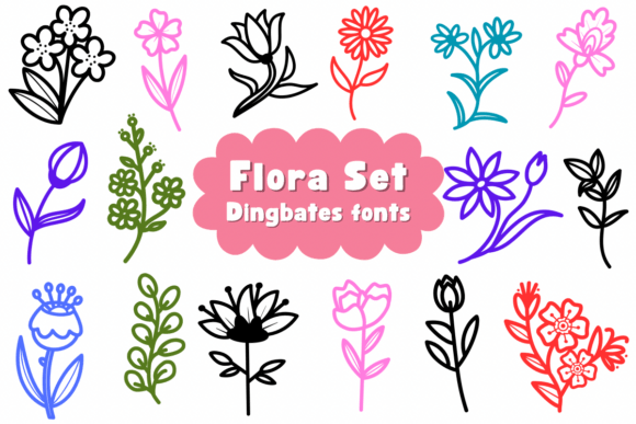 Flora Set: A Botanical Typeface for Editorial Design