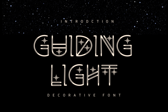 Guiding Light: A Celestial Display Font for Editorial Design