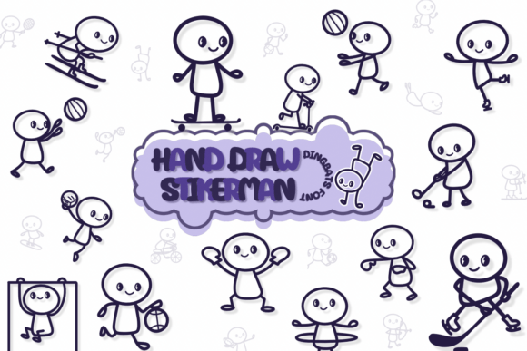Hand Draw Stikerman: A Playful Font for Business Branding