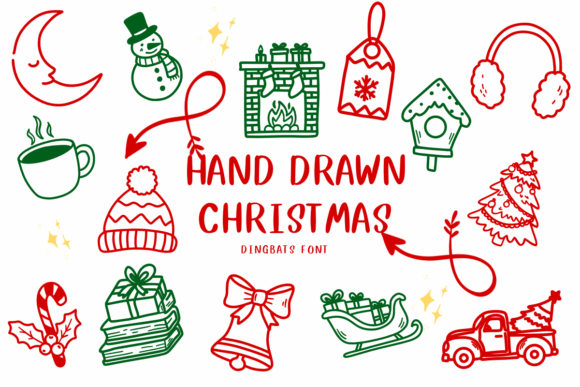 Hand Drawn Christmas: A Whimsical Typeface for Holiday Layouts