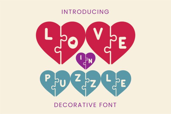Love in Puzzle: A Playful Typeface for Brand Identity