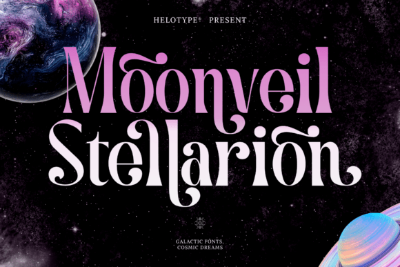Moonveil Stellarion: A Cosmic Serif Font for Web Design