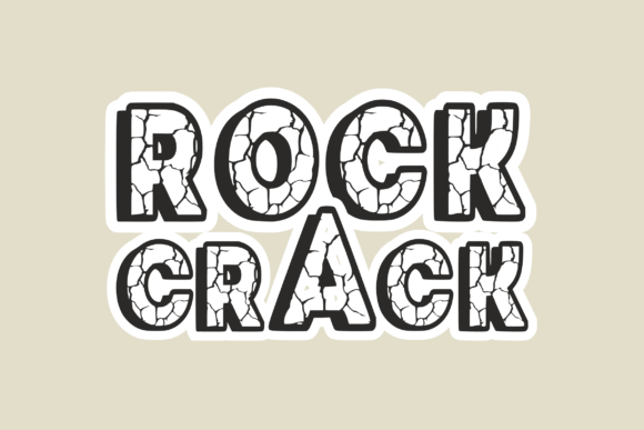 Rock Crack Font: Bold Texture for Branding