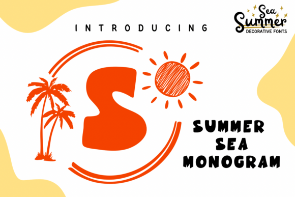 Summer Sea Monogram: A Decorative Font for Sunny Campaigns